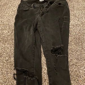 old navy high waisted distressed jeans